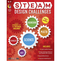 Creative Teaching Press STEAM Design Challenges Resource Book, Grade K