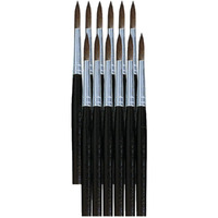School Smart Long Handle Round Watercolor Brush, Size 6, Pack of 12