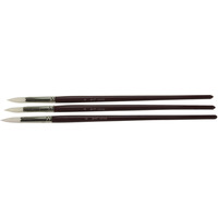 Sax True Flow Optimum White Taklon Round Paint Brush, Size 8, Pack of 3