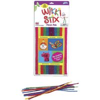 Wikki Stix Wax Set, 8 Inches, Assorted Neon Colors, Set of 48