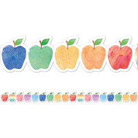 WATERCOLOR APPLE DIECUT BORDER TRIM