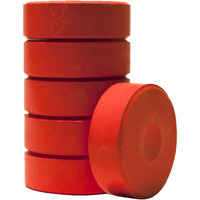 Jack Richeson Large Tempera Cakes, Brilliant Red, Pack of 6