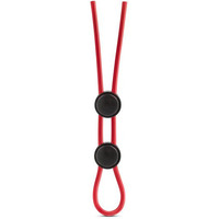 Stay Hard Silicone Double Loop Cock Ring Red(D0102H5G01U.)