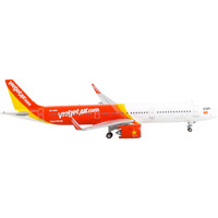 Airbus A321neo Commercial Aircraft "VietJet Air" White and Red 1/400 Diecast Model Airplane by GeminiJets