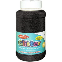 CREATIVE ARTS GLITTER 1LB CAN BLACK