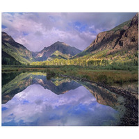 Handies Peak reflected in beaver pond, Maroon Bells-Snowmass Wilderness Area, Colorado-Paper Art-24"x20.26"