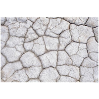 Dry and cracked ground pattern, California-Paper Art-26"x18"