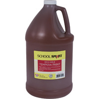 School Smart Washable Tempera Paint, Gallon, Brown