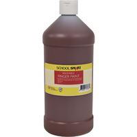 School Smart Washable Finger Paint, Brown, 1 Quart