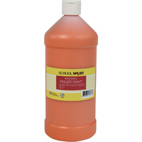 School Smart Washable Finger Paint, Orange, 1 Quart