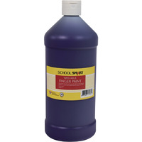School Smart Washable Finger Paint, Purple, 1 Quart