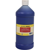 School Smart Washable Finger Paint, Blue, 1 Quart