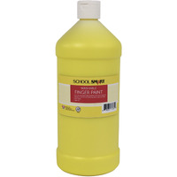 School Smart Washable Finger Paint, Yellow, 1 Quart