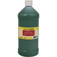 School Smart Washable Finger Paint, Green, 1 Quart