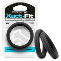 Perfect Fit Xact-Fit #19 2 Pack Black Cock Rings(D0102H5LF6W.)