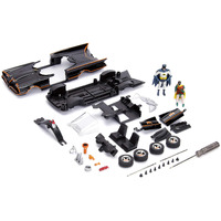 Model Kit Classic Batmobile Black with Batman Diecast Figure "Batman" (1966-1968) TV Series "Build N' Collect" 1/24 Diecast Model Car by Jada