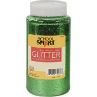School Smart Craft Glitter, 1 Pound Jar, Green