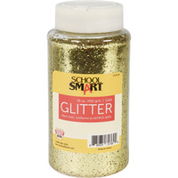 School Smart Craft Glitter, 1 Pound Jar, Gold