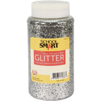 School Smart Craft Glitter, 1 Pound Jar, Silver