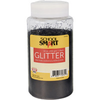School Smart Craft Glitter, 1 Pound Jar, Black