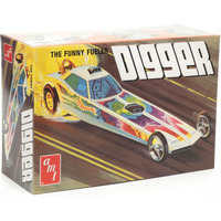 Skill 2 Model Kit Digger Dragster "The Funny Fueler" 1/25 Scale Model by AMT