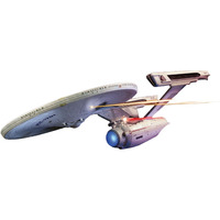Skill 2 Snap Model Kit U.S.S. Enterprise NCC-1701 Refit Spaceship "Star Trek II: The Wrath of Khan" (1982) Movie 1/1000 Scale Model by Polar Lights