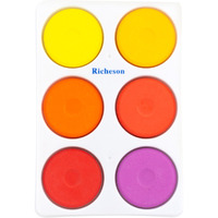 Jack Richeson Large Tempera Cakes, Warm Colors, Set of 6