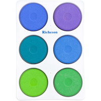Jack Richeson Large Tempera Cakes, Cool Colors, Set of 6