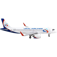 Airbus A320neo Commercial Aircraft "Ural Airlines" White with Blue Tail 1/400 Diecast Model Airplane by GeminiJets