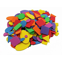(6 PK) FOAM SHAPES ASST COLORS 720