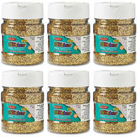 (6 EA) GLITTER 4OZ JAR GOLD