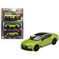 Bentley Continental GT Limited Edition by Mulliner Green Metallic with Black Top Limited Edition to 1800 pieces Worldwide 1/64 Diecast Model Car by True Scale Miniatures