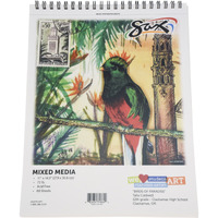 Sax Mixed-Media Paper Pad, 11 x 14 Inches, 72 lb, White, 60 Sheets