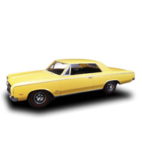 Skill 2 Model Kit 1964 Oldsmobile Cutlass 442 Hardtop 3-in-1 Kit 1/25 Scale Model by AMT