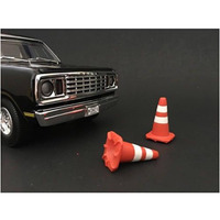 Traffic Cones Set of 4 Accessory For 1:24 Models by American Diorama