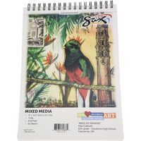 Sax Mixed-Media Paper Pad, 9 x 12 Inches, 72 lb, White, 60 Sheets