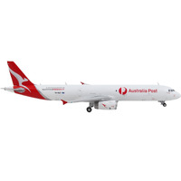 Airbus A321P2F Commercial Aircraft "Qantas Freight - Australia Post" White with Red Tail 1/400 Diecast Model Airplane by GeminiJets