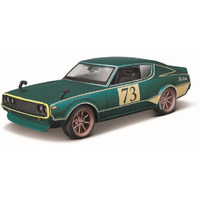 1973 Nissan Skyline 2000GT-R (KPGC110) #73 Green Metallic with Gold Stripes "Tokyo Mod" Series 1/24 Diecast Model Car by Maisto
