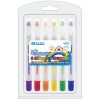 BAZIC 6 Color Silky Gel Crayons / Box Qty - 24