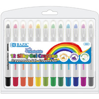 BAZIC 12 Color Silky Gel Crayons / Box Qty - 12