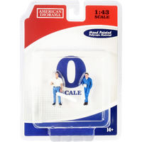 Tim and Larry Mechanics Set of 2 Figurines for 1/43 Scale Models by American Diorama