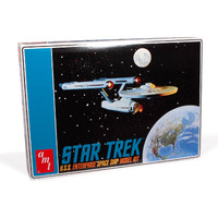 Skill 2 Model Kit U.S.S. Enterprise NCC-1701 Space Ship "Star Trek" 1/650 Scale Model by AMT