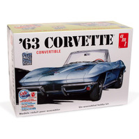 Skill 2 Model Kit 1963 Chevrolet Corvette Convertible 3-in-1 Kit 1/25 Scale Model by AMT