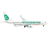 Boeing 737-800 Commercial Aircraft "Transavia Airlines" White with Green Tail 1/400 Diecast Model Airplane by GeminiJets