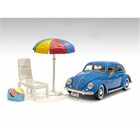 "Beach Girls" Accessories (Beach Chair and Beach Umbrella and Duffle Bag) for 1/24 Scale Models by American Diorama