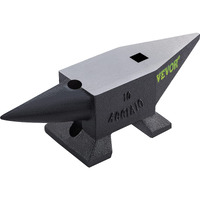 VEVOR Cast Steel Anvil, 22 Lbs(10kg) Single Horn Anvil with Large Countertop and Stable Base, High Hardness Rugged Round Horn Anvil Blacksmith, for Bending, Shaping