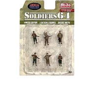 "Soldiers 64" 6 piece Diecast Set Military Figures Limited Edition to 4800 pieces Worldwide for 1/64 Scale Models by American Diorama