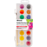 BAZIC 16 Ct. Watercolor w/ Brush / Box Qty - 24