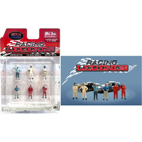"Racing Legends" 6 piece Diecast Set (6 Driver Figures) Limited Edition to 4800 pieces Worldwide 1/64 Scale Models by American Diorama
