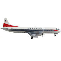Lockheed L-188 Electra Commercial Aircraft "National Airlines" White with Red Tail 1/400 Diecast Model Airplane by GeminiJets